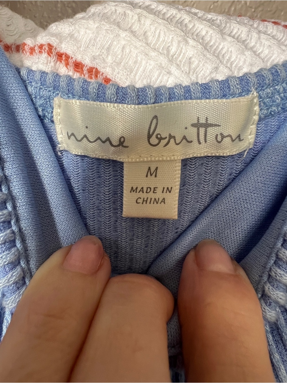 Sleeveless Square-Neck ribbed Midi Dress in Light Blue NWOT - Picture 3 of 5